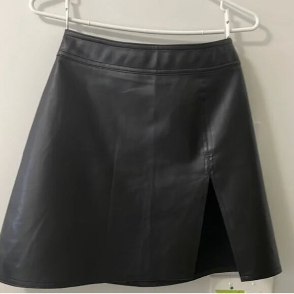 Vegan Leather Mini Skirt - Picture 4 of 14
